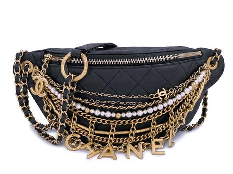 chanel fanny pack fake|chanel fanny pack with chains.